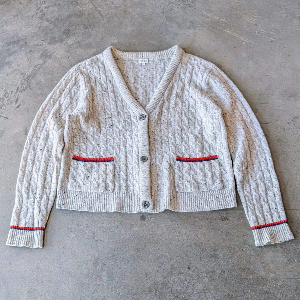 Kule The Sally Chinchilla Cashmere Cardigan Sweater medium
